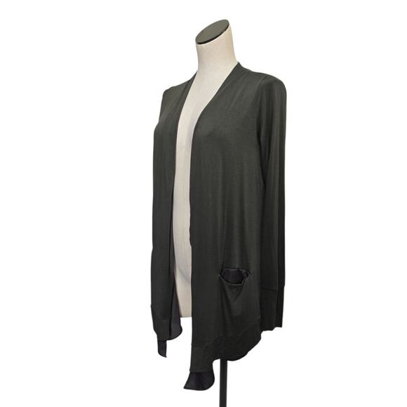 NWT Anthropologie Saturday Sunday Green Moss Waterfall Cardigan Petite Small - Picture 8 of 10